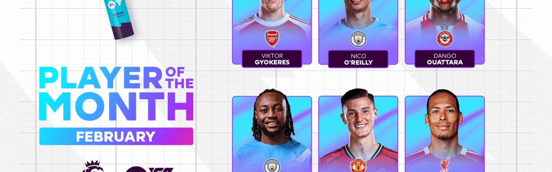 kaiyun-英超2月最佳球员候选：哲凯赖什，谢什科，范戴克等人领衔