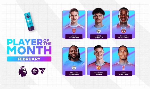 kaiyun-英超2月最佳球员候选：哲凯赖什，谢什科，范戴克等人领衔